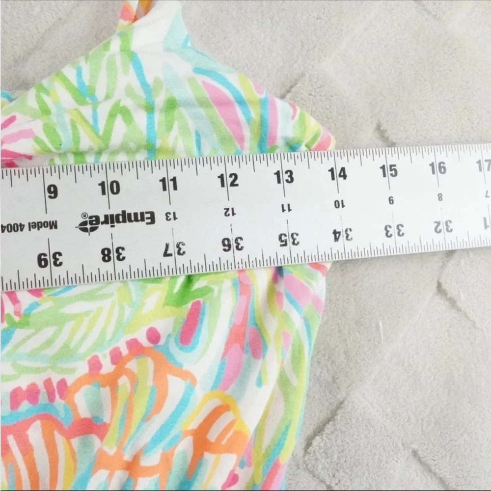 Lilly Pulitzer Dominica Sun Dress Womens XS  Lovers Coral Handkerchief Hem - Picture 9 of 14